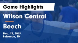 Wilson Central  vs Beech  Game Highlights - Dec. 13, 2019