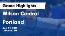 Wilson Central  vs Portland  Game Highlights - Dec. 21, 2019