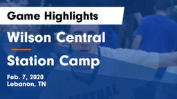 Wilson Central  vs Station Camp Game Highlights - Feb. 7, 2020