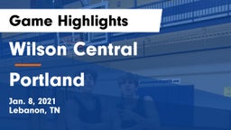 Wilson Central  vs Portland  Game Highlights - Jan. 8, 2021