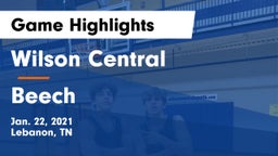 Wilson Central  vs Beech  Game Highlights - Jan. 22, 2021