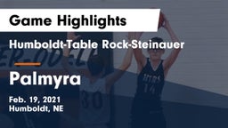 Humboldt-Table Rock-Steinauer  vs Palmyra  Game Highlights - Feb. 19, 2021