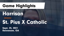 Harrison  vs St. Pius X Catholic  Game Highlights - Sept. 25, 2021