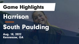 Harrison  vs South Paulding  Game Highlights - Aug. 18, 2022
