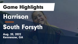 Harrison  vs South Forsyth  Game Highlights - Aug. 20, 2022