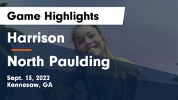 Harrison  vs North Paulding  Game Highlights - Sept. 13, 2022