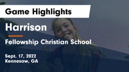 Harrison  vs Fellowship Christian School Game Highlights - Sept. 17, 2022