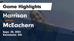 Harrison  vs McEachern  Game Highlights - Sept. 20, 2022