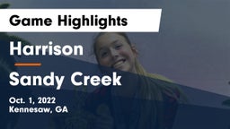 Harrison  vs Sandy Creek  Game Highlights - Oct. 1, 2022