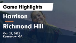 Harrison  vs Richmond Hill  Game Highlights - Oct. 22, 2022