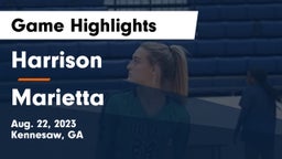 Harrison  vs Marietta  Game Highlights - Aug. 22, 2023