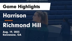 Harrison  vs Richmond Hill  Game Highlights - Aug. 19, 2023