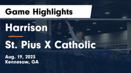 Harrison  vs St. Pius X Catholic  Game Highlights - Aug. 19, 2023