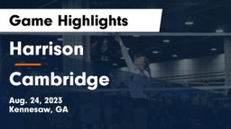 Harrison  vs Cambridge  Game Highlights - Aug. 24, 2023