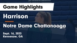 Harrison  vs Notre Dame Chattanooga Game Highlights - Sept. 16, 2023