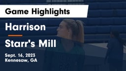 Harrison  vs Starr's Mill  Game Highlights - Sept. 16, 2023