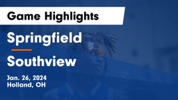 Springfield  vs Southview  Game Highlights - Jan. 26, 2024