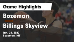Bozeman  vs Billings Skyview  Game Highlights - Jan. 28, 2022