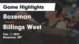 Bozeman  vs Billings West  Game Highlights - Feb. 1, 2022
