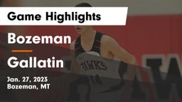 Bozeman  vs Gallatin  Game Highlights - Jan. 27, 2023