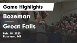 Bozeman  vs Great Falls  Game Highlights - Feb. 18, 2023