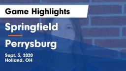 Springfield  vs Perrysburg  Game Highlights - Sept. 3, 2020