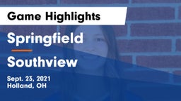 Springfield  vs Southview  Game Highlights - Sept. 23, 2021