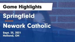 Springfield  vs Newark Catholic  Game Highlights - Sept. 25, 2021