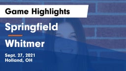 Springfield  vs Whitmer  Game Highlights - Sept. 27, 2021