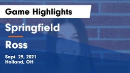 Springfield  vs Ross  Game Highlights - Sept. 29, 2021