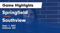 Springfield  vs Southview  Game Highlights - Sept. 1, 2022