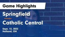 Springfield  vs Catholic Central  Game Highlights - Sept. 12, 2022