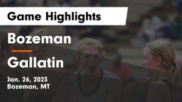 Bozeman  vs Gallatin  Game Highlights - Jan. 26, 2023