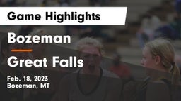 Bozeman  vs Great Falls  Game Highlights - Feb. 18, 2023