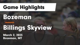 Bozeman  vs Billings Skyview  Game Highlights - March 2, 2023