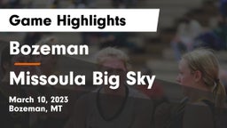 Bozeman  vs Missoula Big Sky  Game Highlights - March 10, 2023