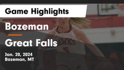 Bozeman  vs Great Falls  Game Highlights - Jan. 20, 2024