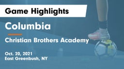 Columbia  vs Christian Brothers Academy  Game Highlights - Oct. 20, 2021