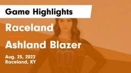 Raceland  vs Ashland Blazer  Game Highlights - Aug. 25, 2022