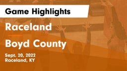 Raceland  vs Boyd County  Game Highlights - Sept. 20, 2022