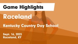 Raceland  vs Kentucky Country Day School Game Highlights - Sept. 16, 2023