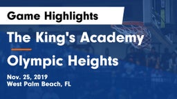 The King's Academy vs Olympic Heights  Game Highlights - Nov. 25, 2019