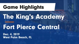 The King's Academy vs Fort Pierce Central Game Highlights - Dec. 4, 2019