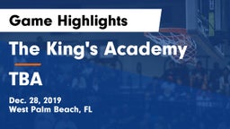 The King's Academy vs TBA Game Highlights - Dec. 28, 2019