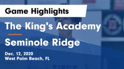The King's Academy vs Seminole Ridge  Game Highlights - Dec. 12, 2020