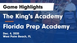 The King's Academy vs Florida Prep Academy Game Highlights - Dec. 4, 2020