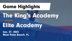 The King's Academy vs Elite Academy Game Highlights - Jan. 27, 2023