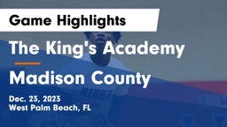 The King's Academy vs Madison County  Game Highlights - Dec. 23, 2023