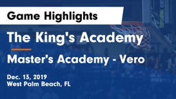 The King's Academy vs Master's Academy - Vero Game Highlights - Dec. 13, 2019