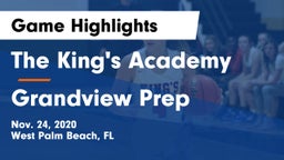 The King's Academy vs Grandview Prep Game Highlights - Nov. 24, 2020